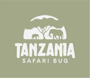 Tanzania Safari Bug logo green background.
